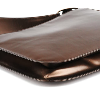 Salvatore Ferragamo Metallic Bronze Leather Shoulder Bag