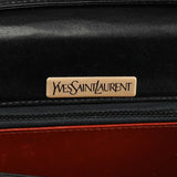 YSL Vintage Black Leather Buckle Shoulder Bag