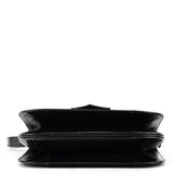 YSL Vintage Black Leather Buckle Shoulder Bag