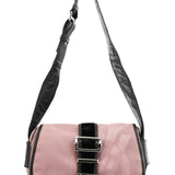 Yves Saint Laurent 120456 Schultertasche mit Schnalle aus Nylon in Rosa und Samt