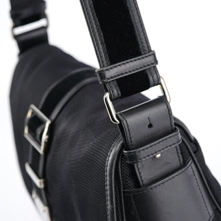 Yves Saint Laurent 120463 Black Nylon Velvet Shoulder Bag