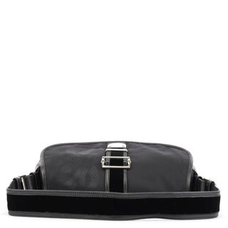 Yves Saint Laurent 120463 Black Nylon Velvet Shoulder Bag