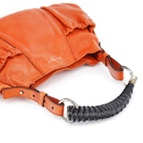 Yves Saint Laurent 121615 Orange Leather Mombasa Shoulder Bag