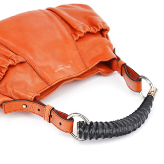 Yves Saint Laurent 121615 Orange Leather Mombasa Shoulder Bag