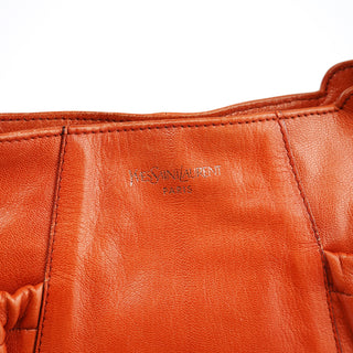 Yves Saint Laurent 121615 Orange Leather Mombasa Shoulder Bag