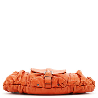 Yves Saint Laurent 121615 Orange Leather Mombasa Shoulder Bag