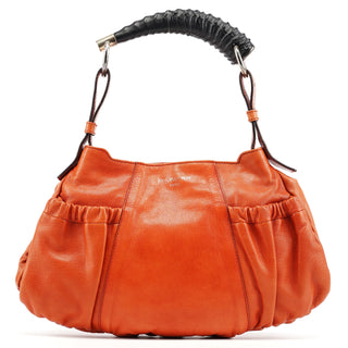 Yves Saint Laurent 121615 Orange Leather Mombasa Shoulder Bag