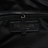 Yves Saint Laurent 123435 Tote Bag aus schwarzem Canvas mit YSL-Logo aus Samt