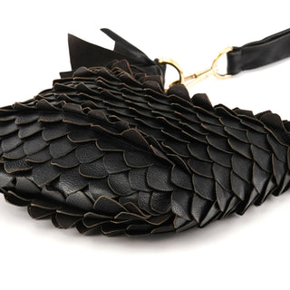 Yves Saint Laurent 137267 Black Petal Leather Hobo Shoulder Bag