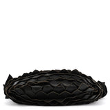 Yves Saint Laurent 137267 Black Petal Leather Hobo Shoulder Bag