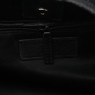 Yves Saint Laurent 138962 Black Suede Leather Boheme Fringe Shoulder Bag