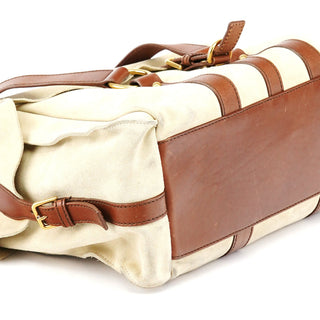 Yves Saint Laurent 146878 Beige Suede Leather Travel Bag