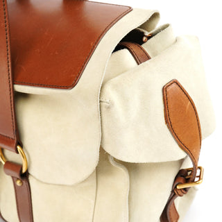 Yves Saint Laurent 146878 Beige Suede Leather Travel Bag