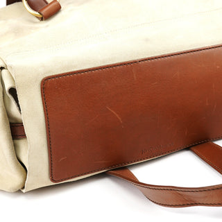 Yves Saint Laurent 146878 Beige Suede Leather Travel Bag