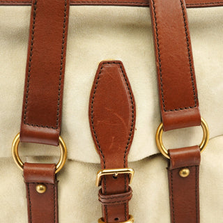 Yves Saint Laurent 146878 Beige Suede Leather Travel Bag