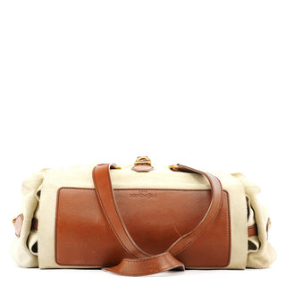 Yves Saint Laurent 146878 Beige Suede Leather Travel Bag