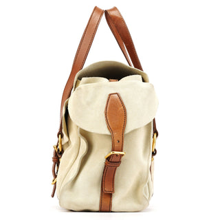 Yves Saint Laurent 146878 Beige Suede Leather Travel Bag