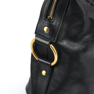 Yves Saint Laurent 156464 Black Calfskin Leather Muse Tote Bag