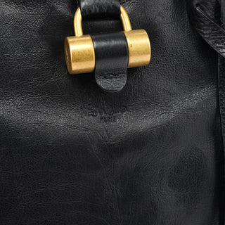 Yves Saint Laurent 156464 Black Calfskin Leather Muse Tote Bag