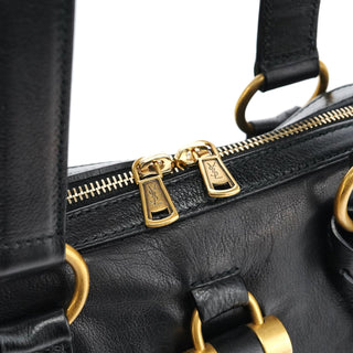 Yves Saint Laurent 156464 Black Calfskin Leather Muse Tote Bag