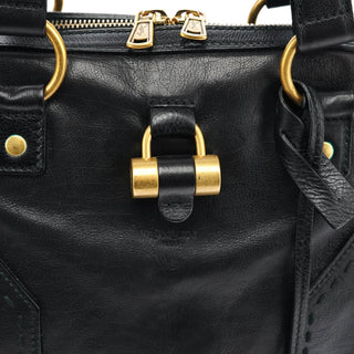 Yves Saint Laurent 156464 Black Calfskin Leather Muse Tote Bag