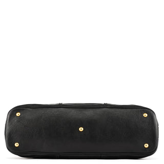 Yves Saint Laurent 156464 Black Calfskin Leather Muse Tote Bag