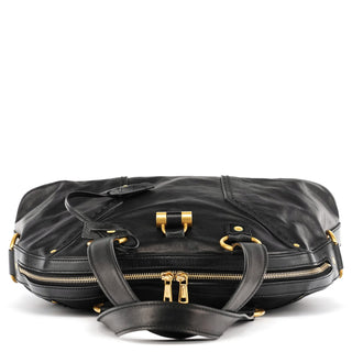 Yves Saint Laurent 156464 Black Calfskin Leather Muse Tote Bag