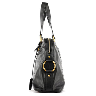 Yves Saint Laurent 156464 Black Calfskin Leather Muse Tote Bag