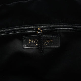 Yves Saint Laurent 156464 Black Patent Leather Muse Tote Bag