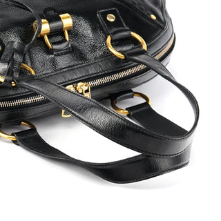 Yves Saint Laurent 156464 Black Patent Leather Muse Tote Bag