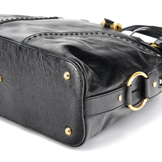 Yves Saint Laurent 156464 Black Patent Leather Muse Tote Bag
