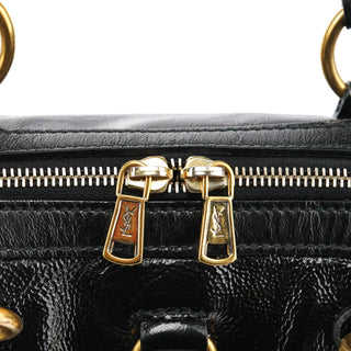 Yves Saint Laurent 156464 Black Patent Leather Muse Tote Bag