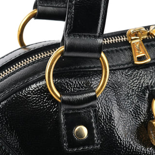 Yves Saint Laurent 156464 Black Patent Leather Muse Tote Bag