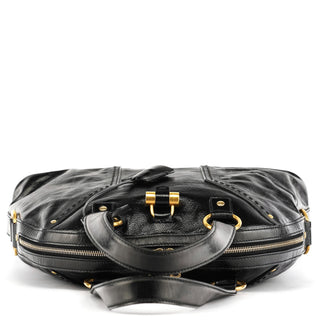 Yves Saint Laurent 156464 Black Patent Leather Muse Tote Bag