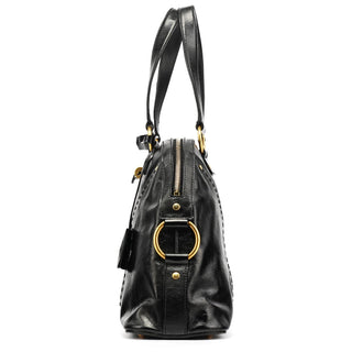 Yves Saint Laurent 156464 Black Patent Leather Muse Tote Bag