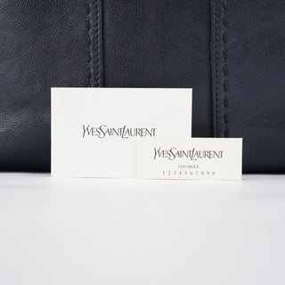 Yves Saint Laurent 156464 Navy Leather Muse Tote Bag
