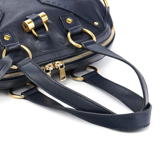 Yves Saint Laurent 156464 Navy Leather Muse Tote Bag