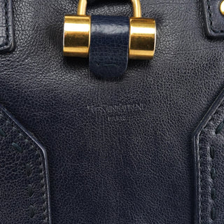 Yves Saint Laurent 156464 Navy Leather Muse Tote Bag