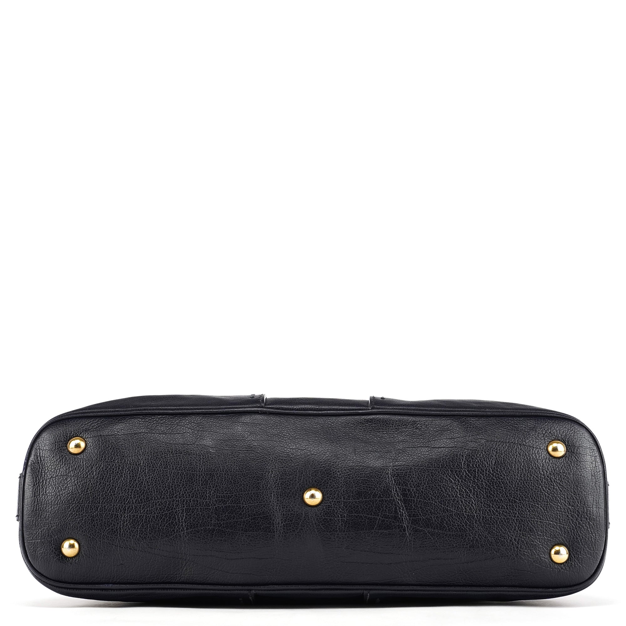 Yves Saint Laurent 156464 Navy Leather Muse Tote Bag