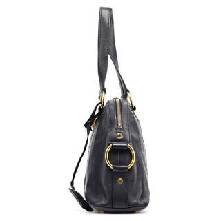 Yves Saint Laurent 156464 Navy Leather Muse Tote Bag
