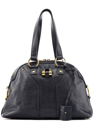 Yves Saint Laurent 156464 Navy Leather Muse Tote Bag
