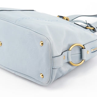 Yves Saint Laurent 156464 Pale Blue Leather Muse Tote Bag