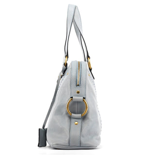Yves Saint Laurent 156464 Pale Blue Leather Muse Tote Bag