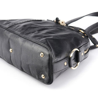 Yves Saint Laurent 156465 Black Leather Muse Tote Bag