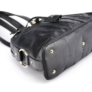 Yves Saint Laurent 156465 Black Leather Muse Tote Bag