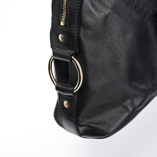 Yves Saint Laurent 156465 Black Leather Muse Tote Bag