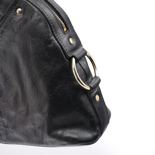 Yves Saint Laurent 156465 Black Leather Muse Tote Bag
