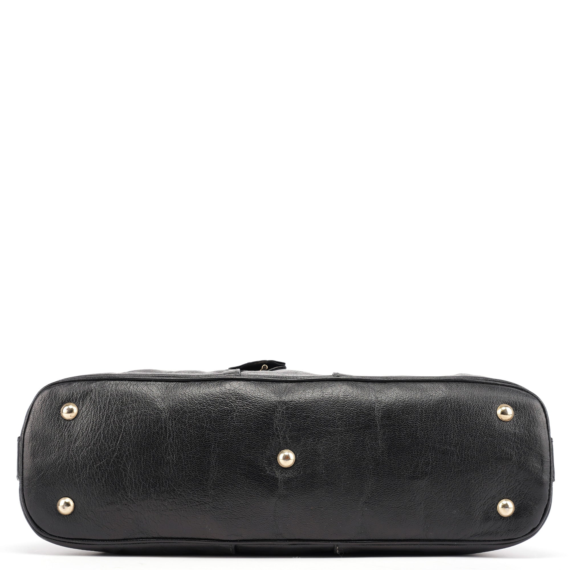 Yves Saint Laurent 156465 Black Leather Muse Tote Bag