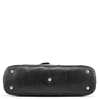 Yves Saint Laurent 156465 Black Leather Muse Tote Bag