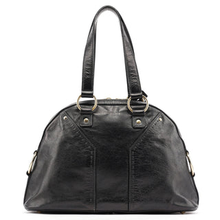Yves Saint Laurent 156465 Black Leather Muse Tote Bag